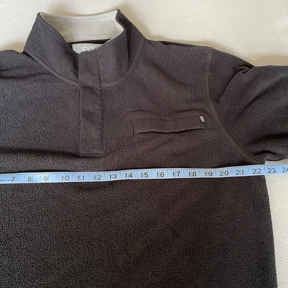 Free Fly Men’s Bamboo Polar Black Snap T Long Sleeve Fleece Pullover Size Large - Picture 6 of 10